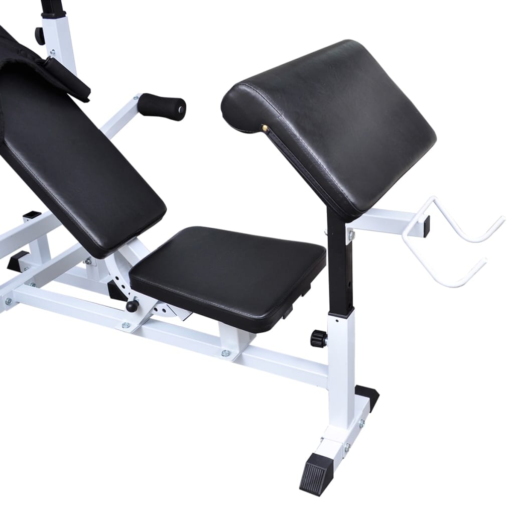 Klupa za dizanje utega sa stalkom i setom utega 120 kg