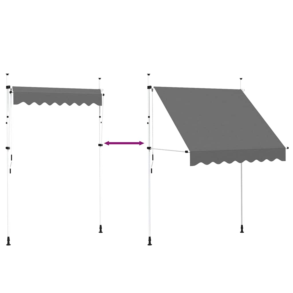 Tenda na ručno uvlačenje 200 cm antracit