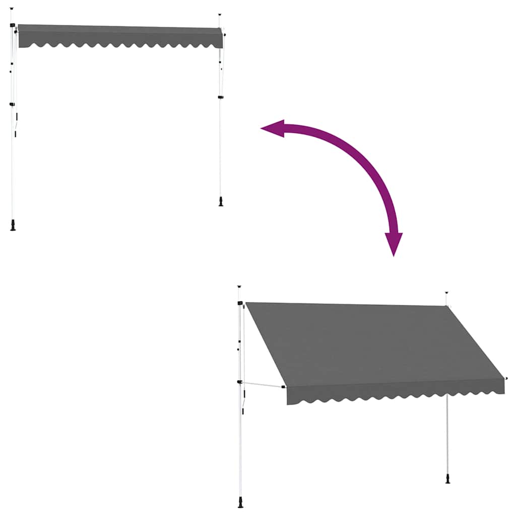 Tenda na ručno uvlačenje 350 cm antracit