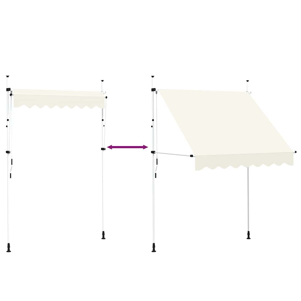 Tenda na ručno uvlačenje 200 cm krem
