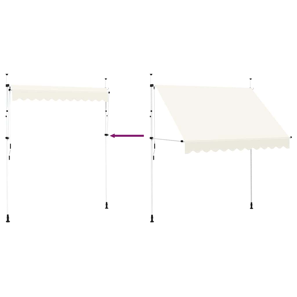 Tenda na ručno uvlačenje 250 cm krem
