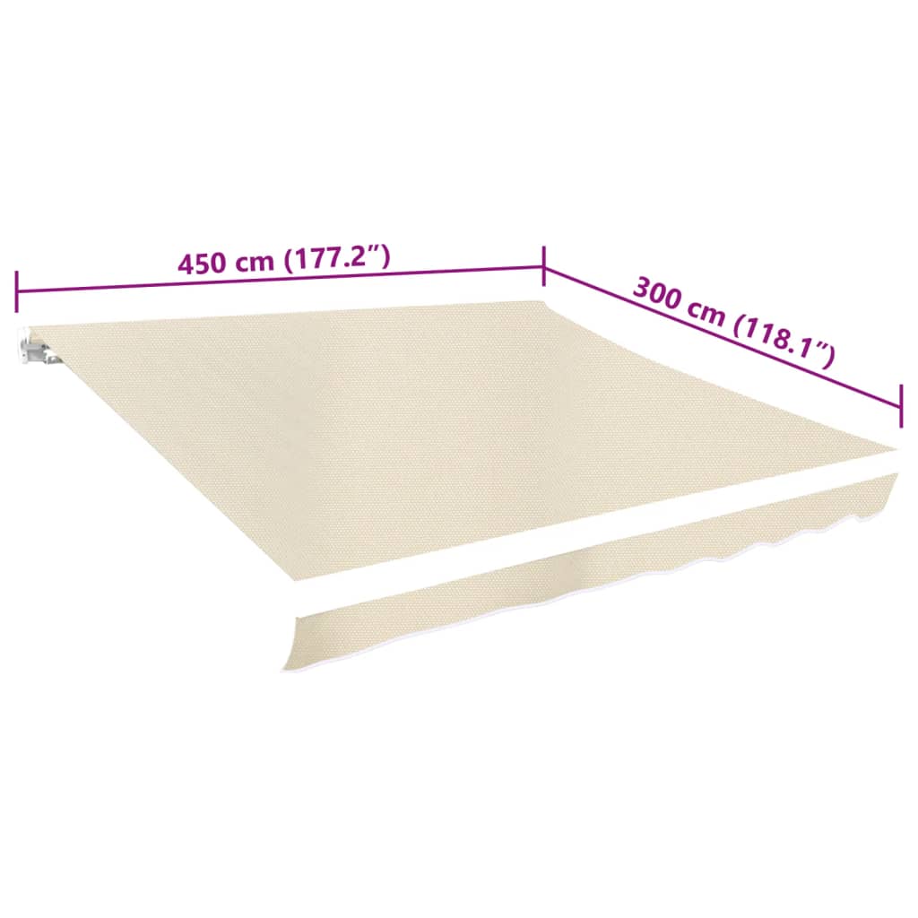 Platno za tendu krem 4,5 x 3 m