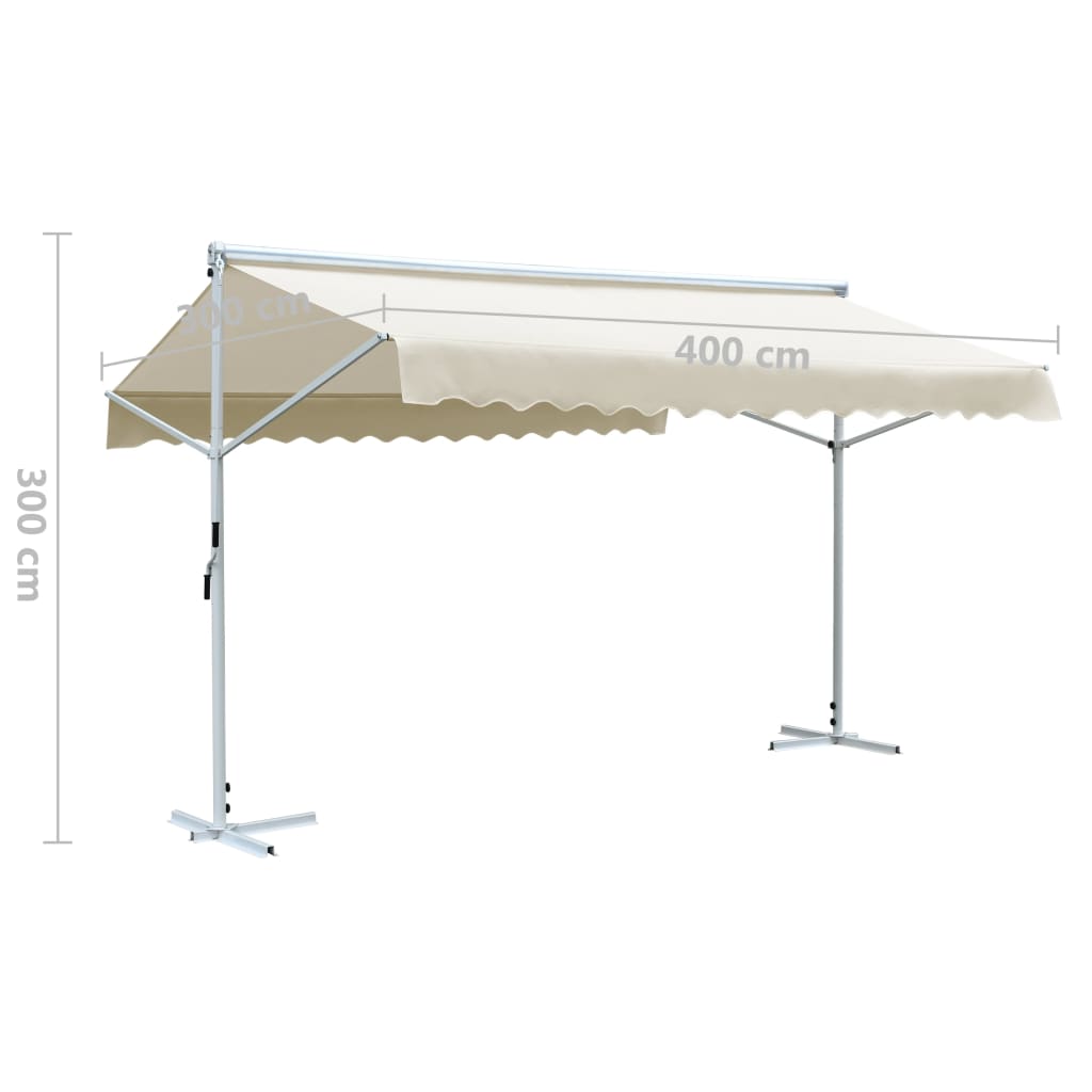 Samostojeća tenda 4 x 3 m krem