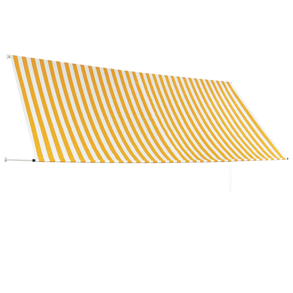 Tenda na uvlačenje 350 x 150 cm žuto-bijela