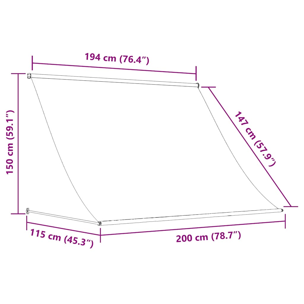 Tenda na uvlačenje 200 x 150 cm krem