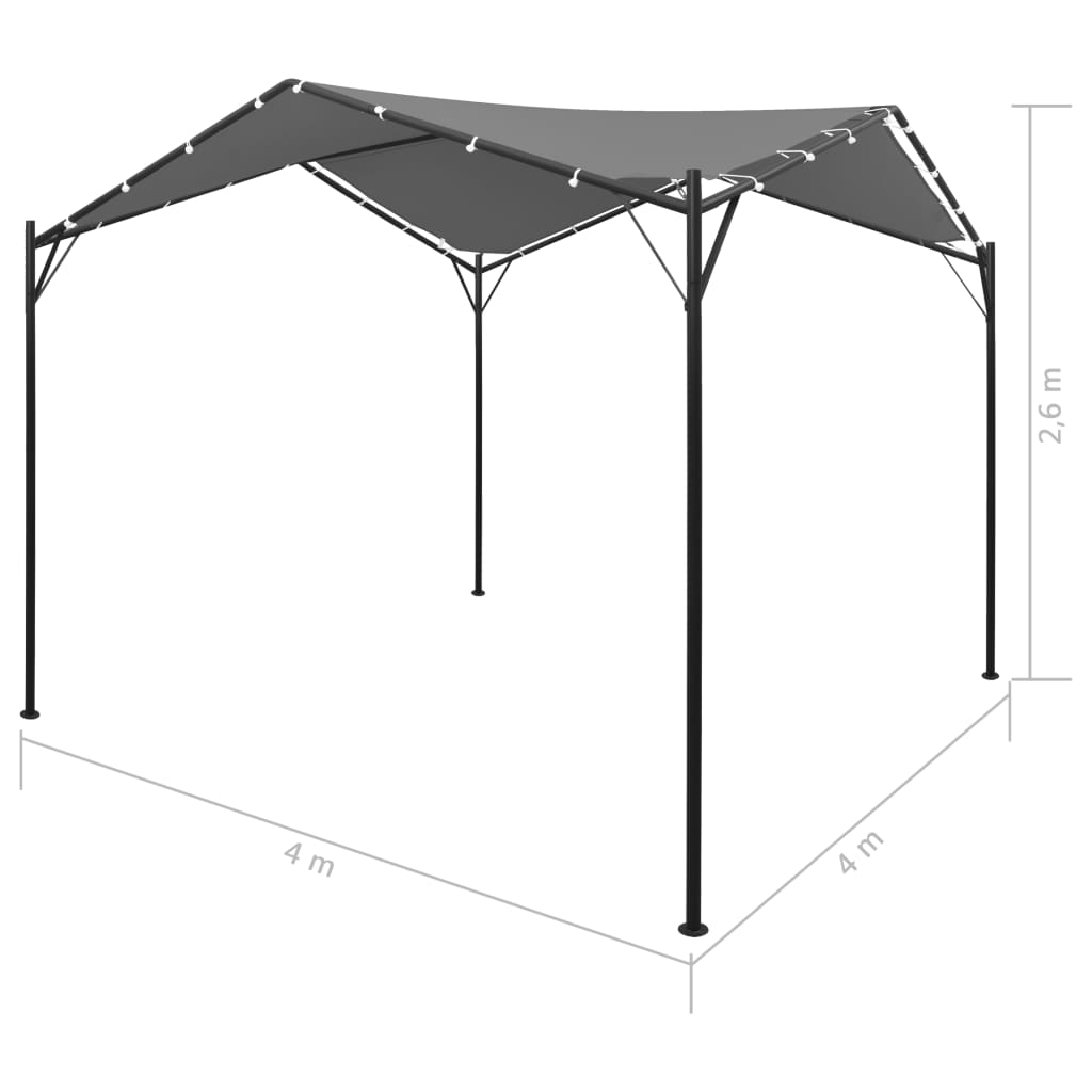 Sjenica 4 x 4 m antracit