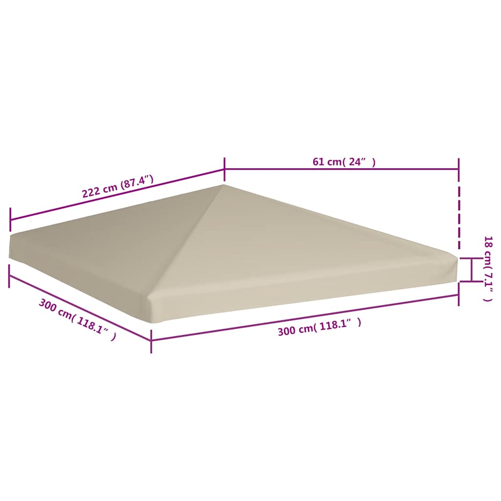 Pokrov za sjenicu 310 g/m² 3 x 3 m bež