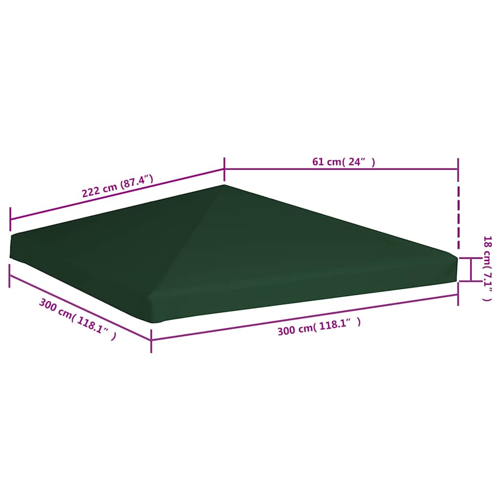 Pokrov za sjenicu 310 g/m² 3 x 3 m zeleni