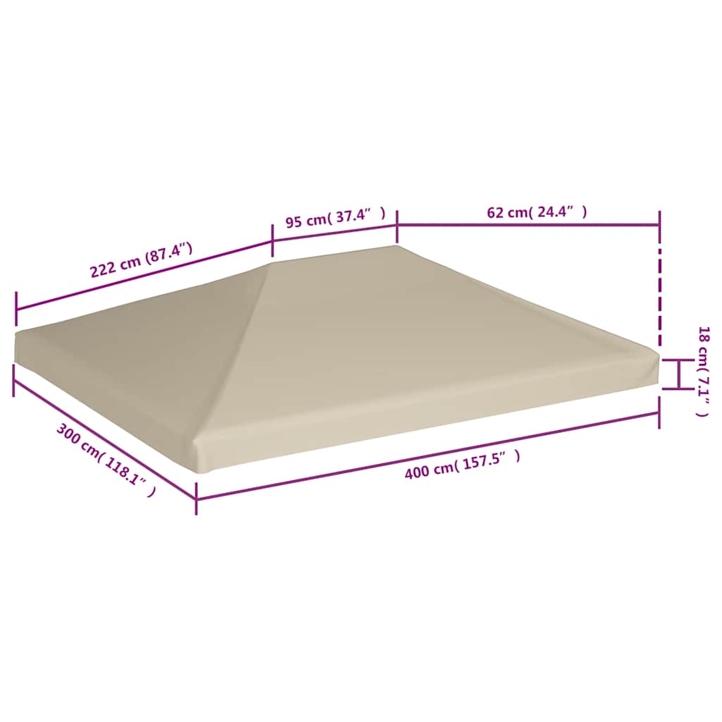 Pokrov za sjenicu 310 g/m² 4 x 3 m bež