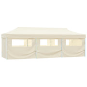 Sklopivi šator za zabave s 8 bočnih zidova 870x291x315 cm krem