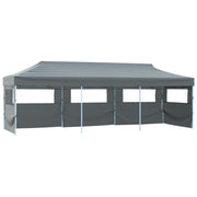 Sklopivi šator za zabave s 5 bočnih zidova 870x291x315 cm antracit