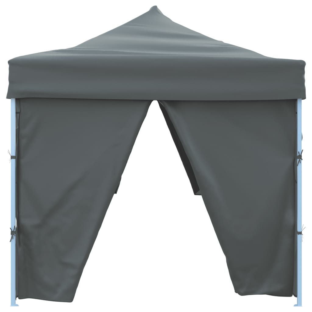 Sklopivi šator za zabave s 8 bočnih zidova 870x291x315 cm antracit