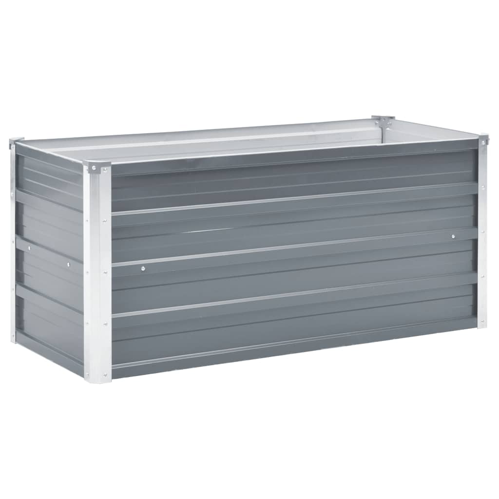 Vrtna sadilica od pocinčanog čelika 100 x 40 x 45 cm siva