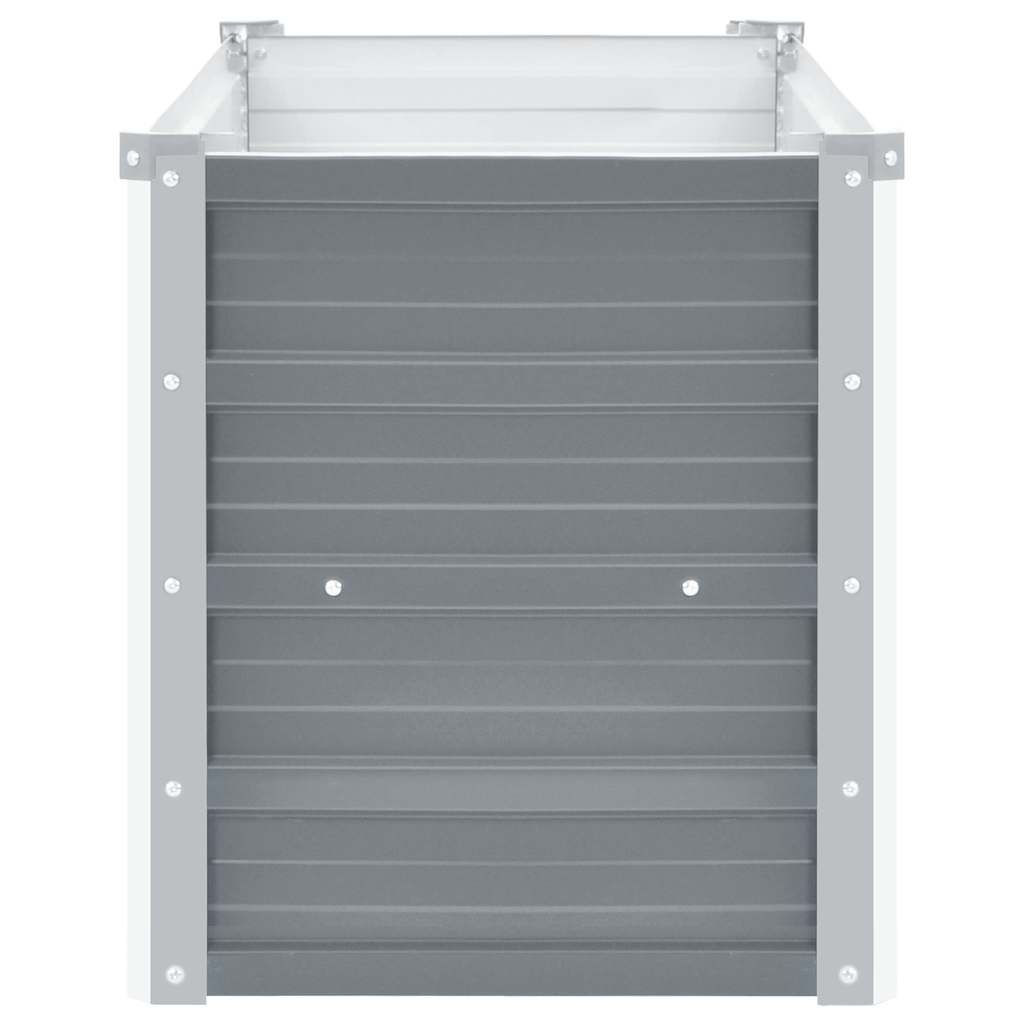 Vrtna sadilica od pocinčanog čelika 100 x 40 x 45 cm siva