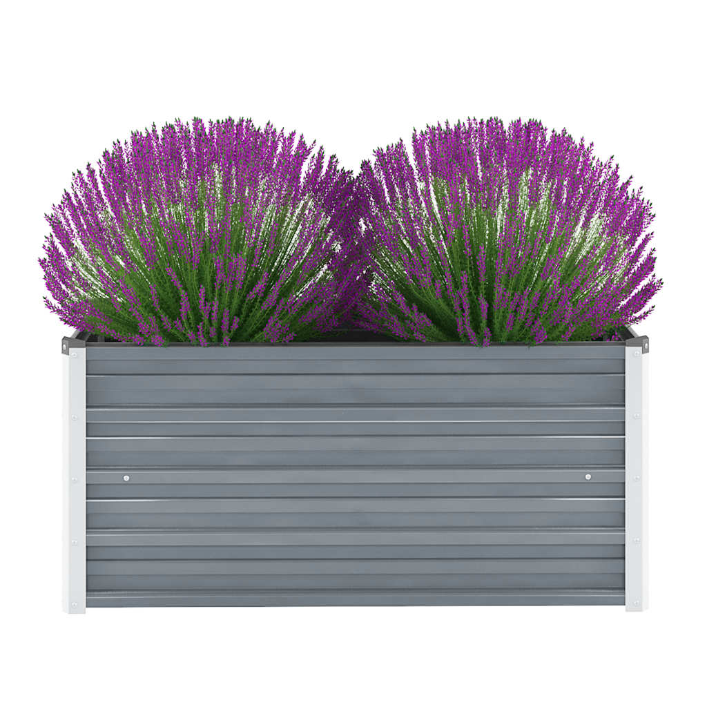 Vrtna sadilica od pocinčanog čelika 100 x 40 x 45 cm siva