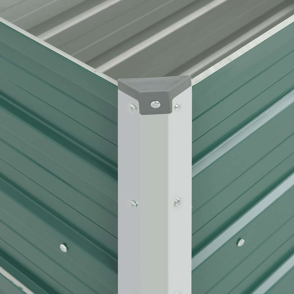 Vrtna sadilica od pocinčanog čelika 100 x 40 x 45 cm zelena