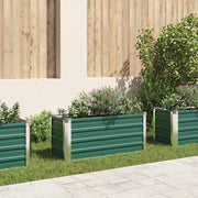 Vrtna sadilica od pocinčanog čelika 100 x 40 x 45 cm zelena