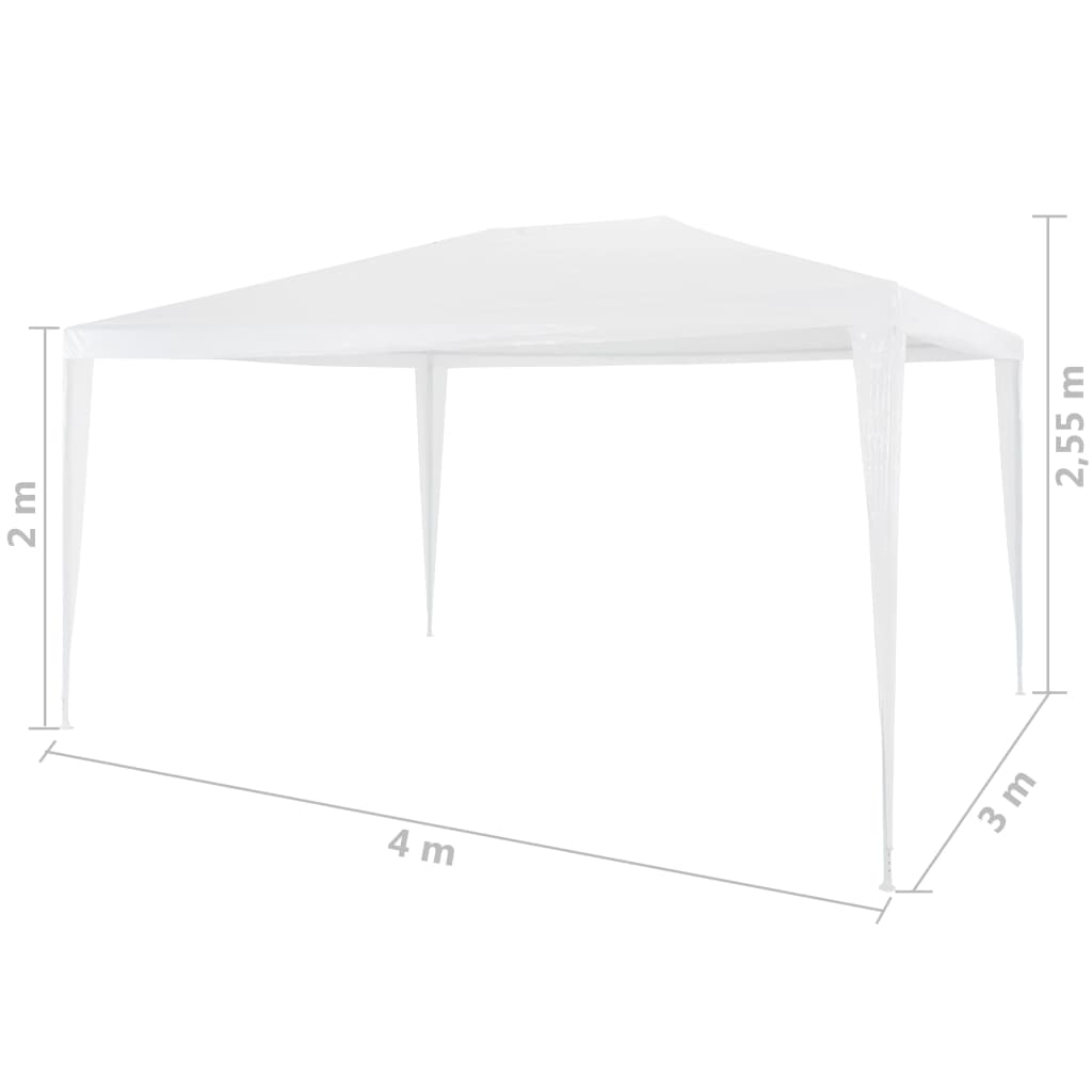 Sjenica za zabave 3 x 4 m bijela