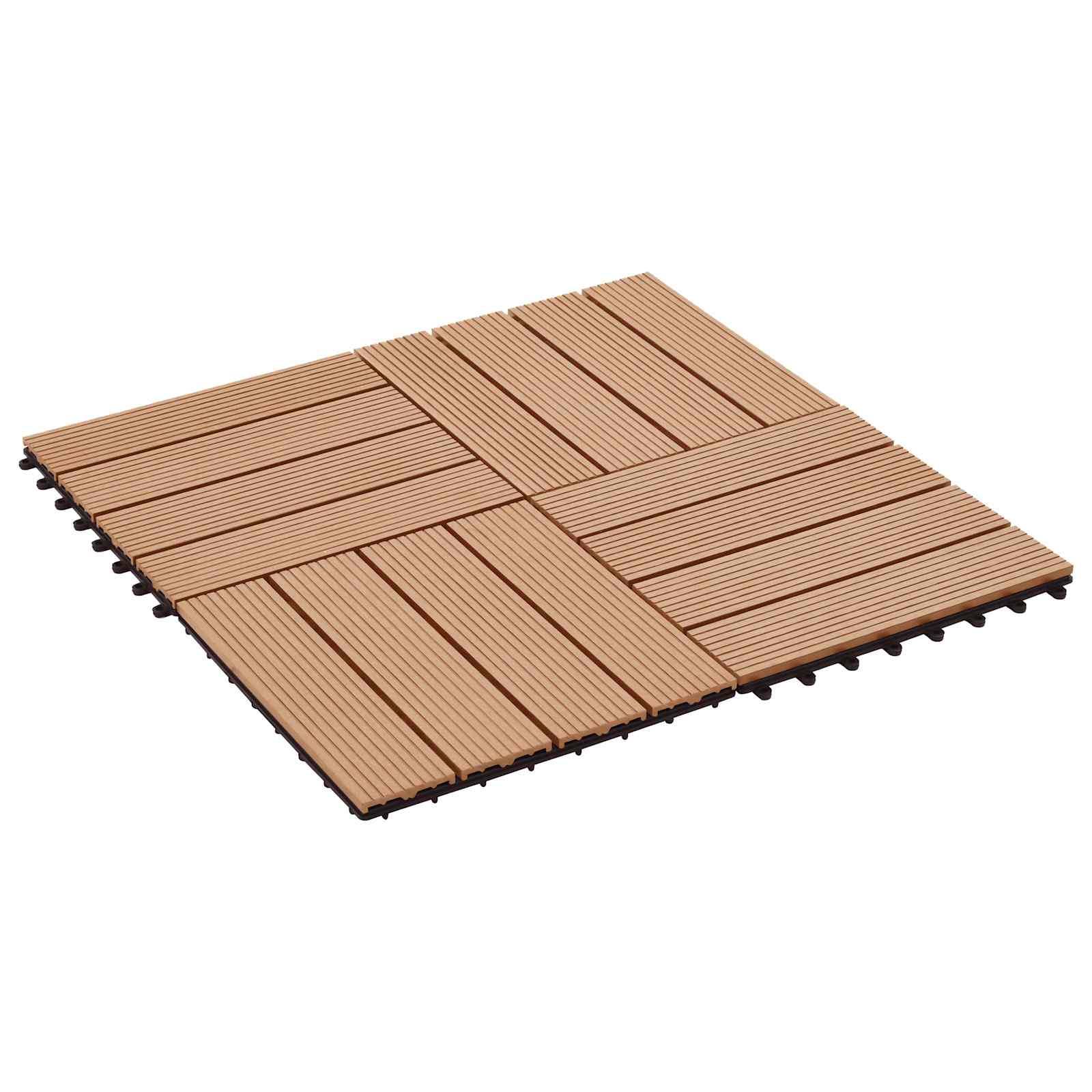 Pločice za decking 11 pcs Tikovina 30 x 30 cm