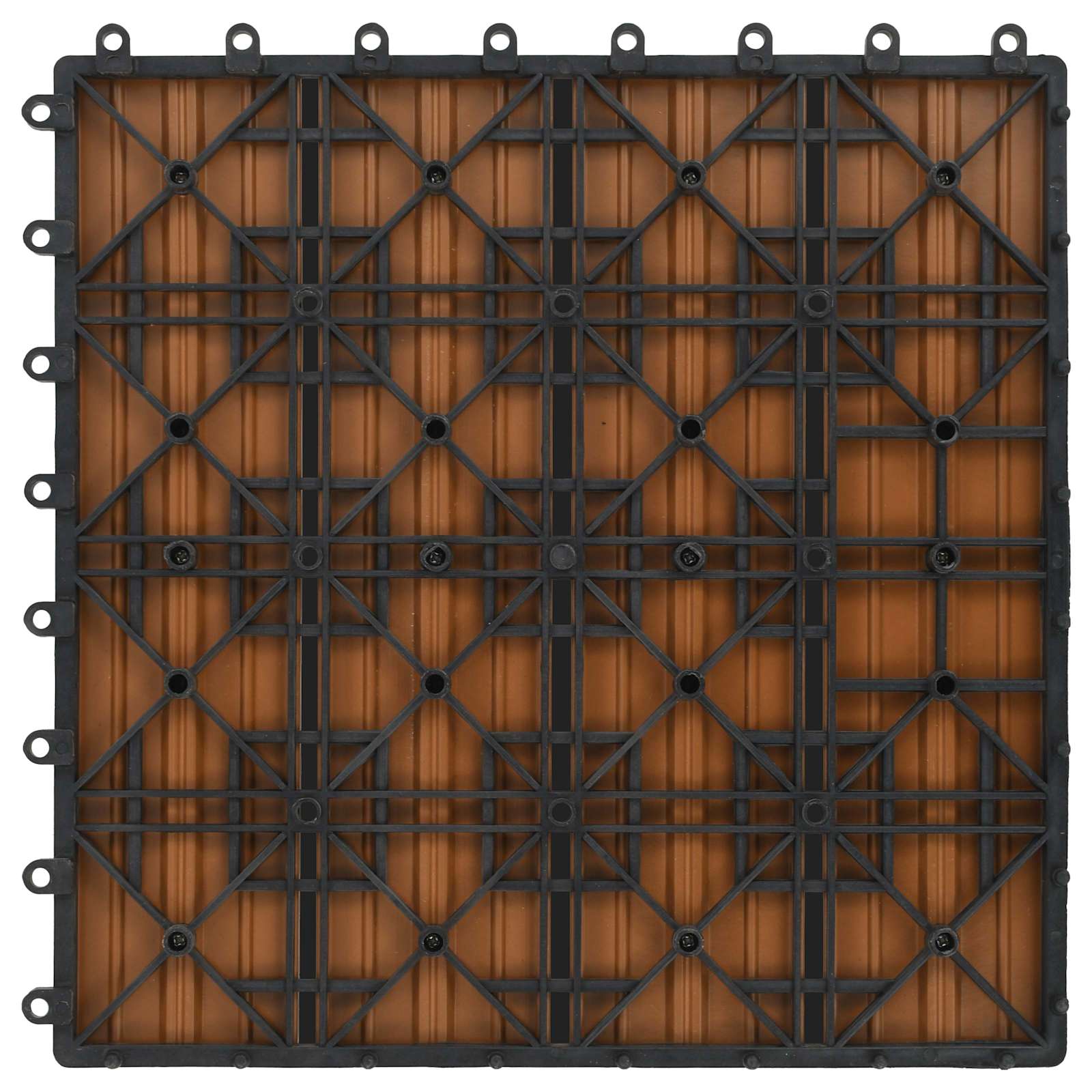 Pločice za decking 11 pcs Tikovina 30 x 30 cm