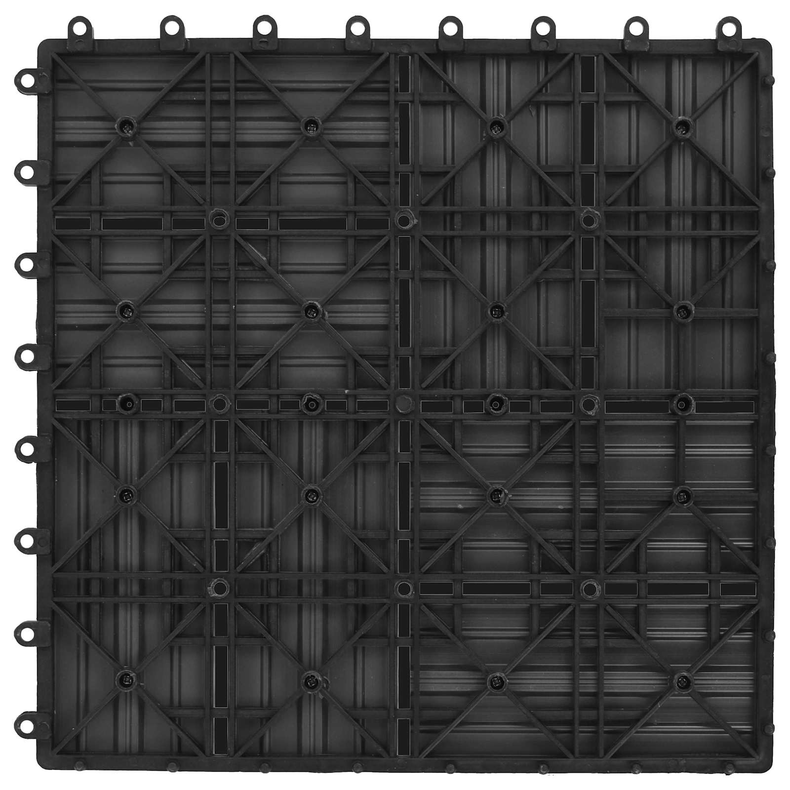 Pločice za decking 11 pcs Siva 30 x 30 cm Drvoplastična smjesa