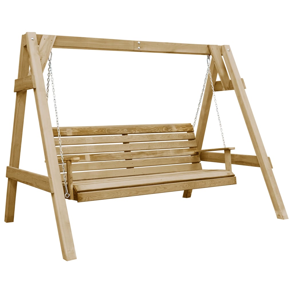 Vrtna ljuljačka od impregnirane borovine 205 x 150 x 157 cm