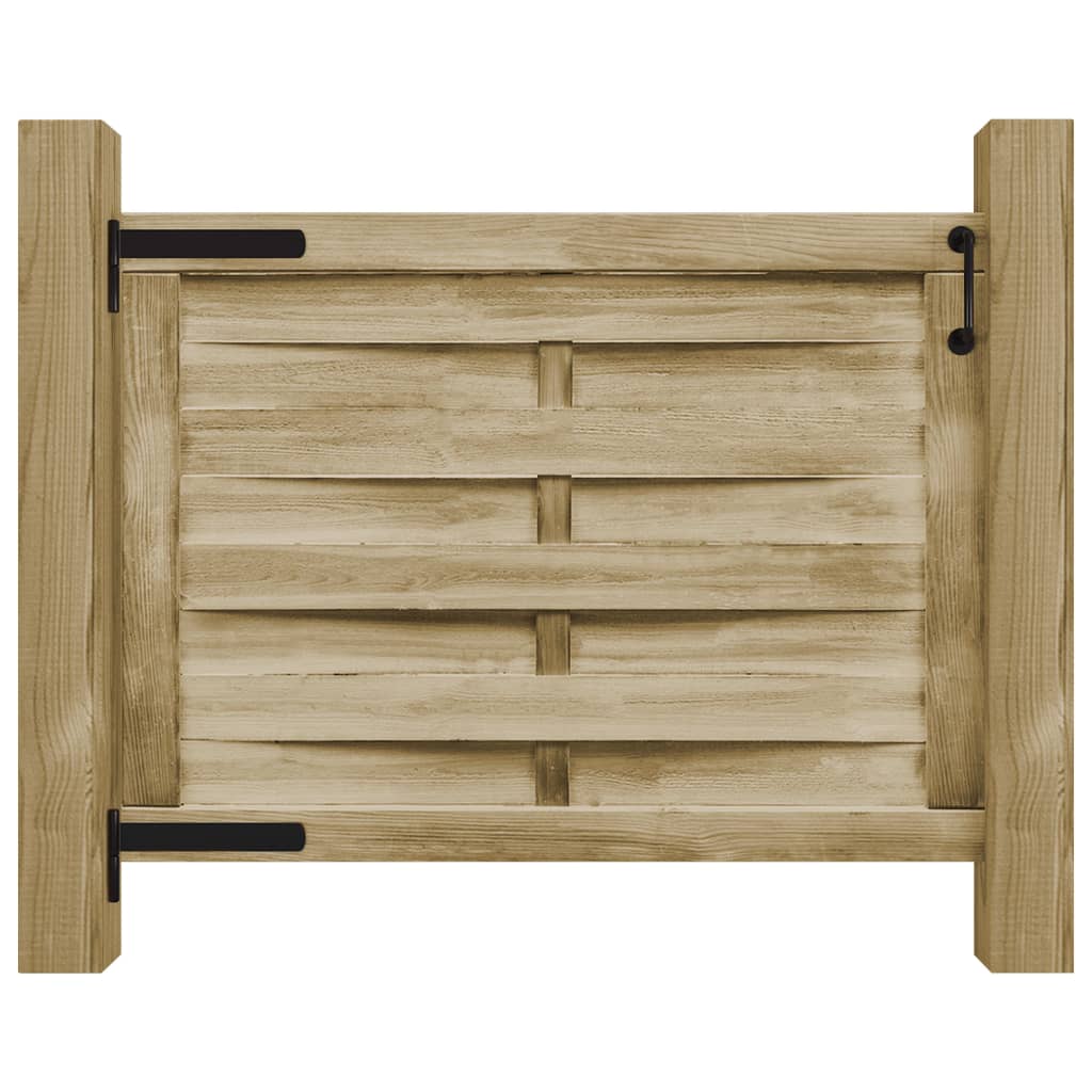 Vrtna vrata od impregnirane borovine 100 x 75 cm zelena