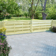 Vrtna vrata 2 kom od impregnirane borovine 150 x 75 cm zelena