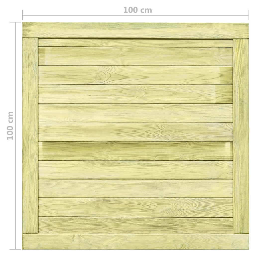 Vrtna vrata od impregnirane borovine 100 x 100 cm