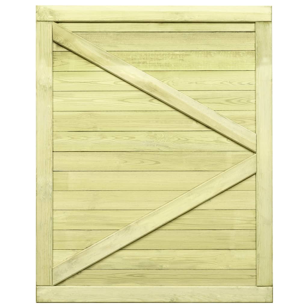 Vrtna vrata od impregnirane borovine 125 x 100 cm