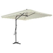 Vanjski suncobran s čeličnim stupom 250 x 250 cm boja pijeska