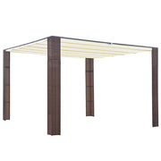 Sjenica s krovom od poliratana 300 x 300 x 220 cm smeđa i krem