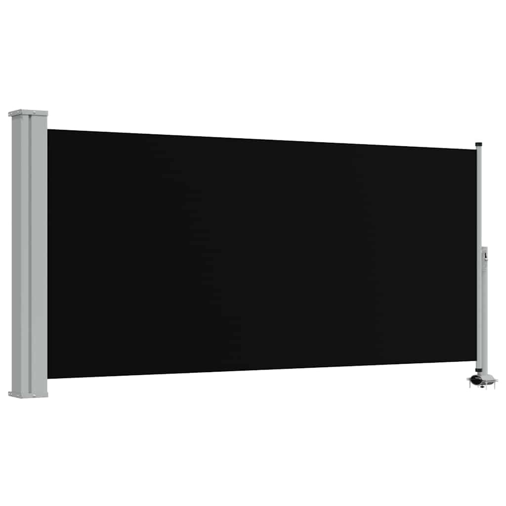 Uvlačiva bočna tenda za terasu 120 x 300 cm crna