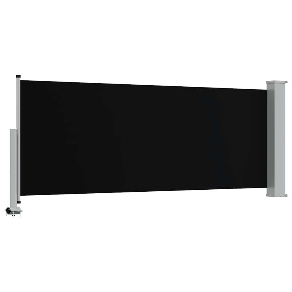 Uvlačiva bočna tenda za terasu 120 x 300 cm crna