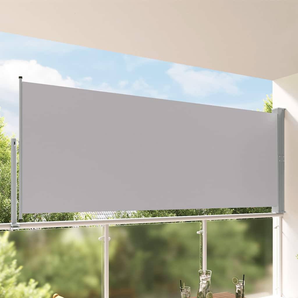 Uvlačiva bočna tenda za terasu 140 x 300 cm siva