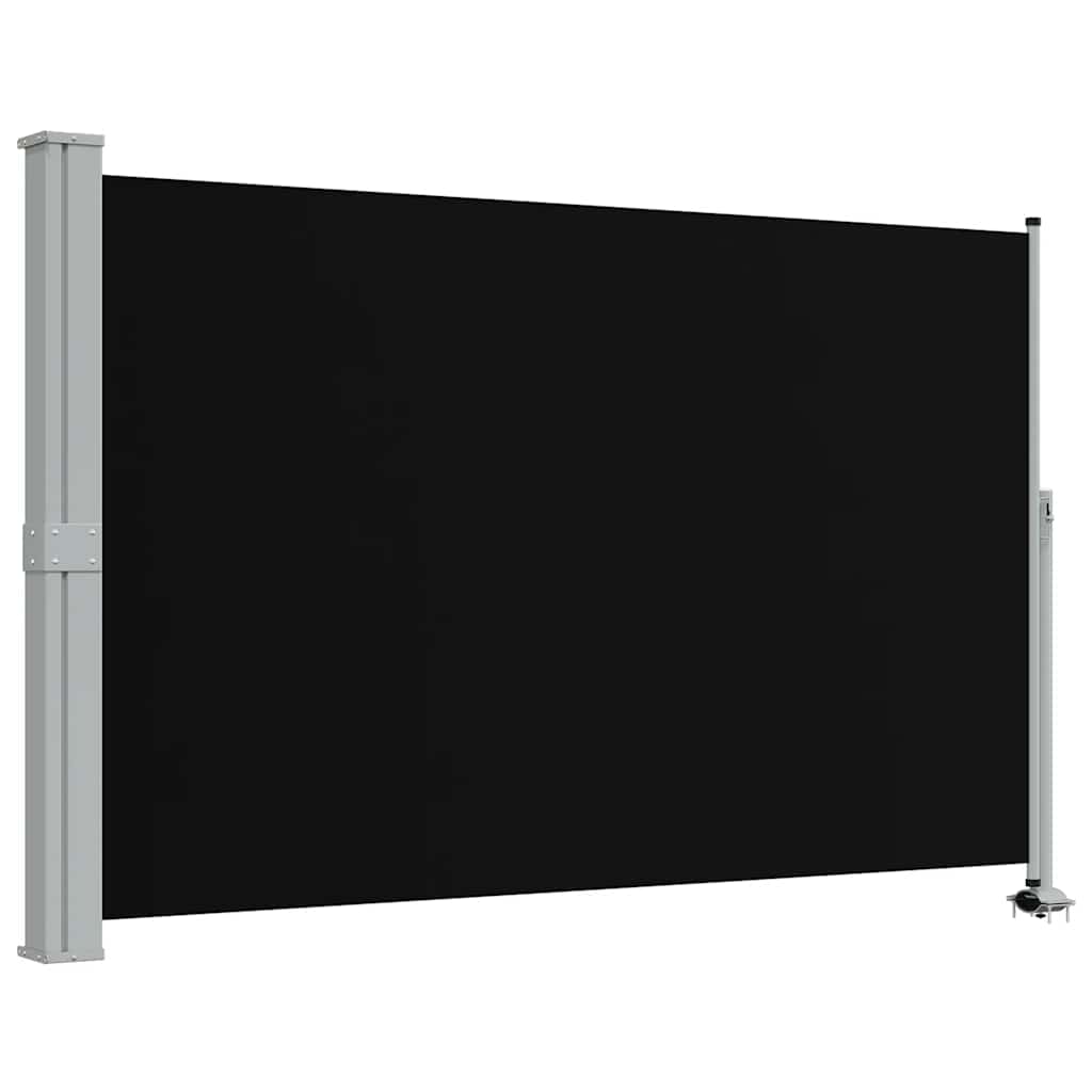 Uvlačiva bočna tenda za terasu 160 x 300 cm crna