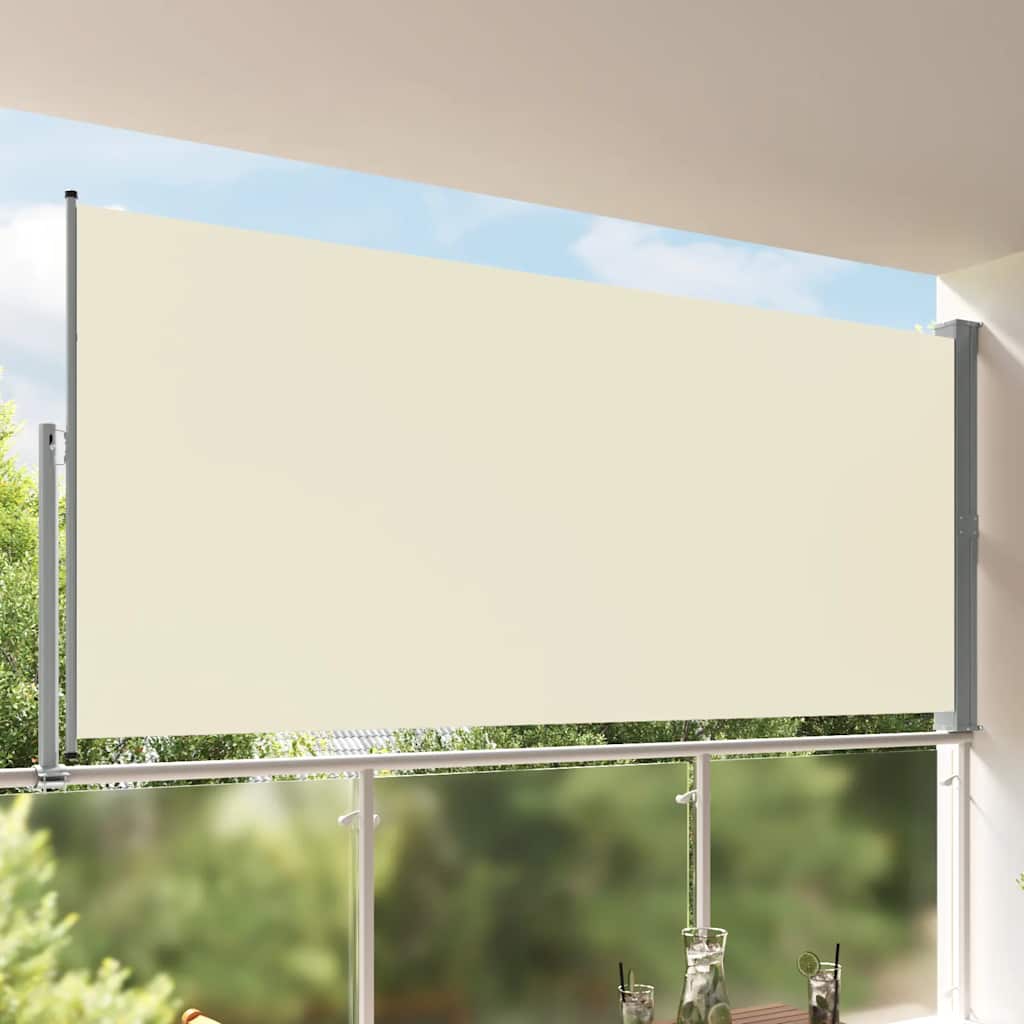 Uvlačiva bočna tenda za terasu 160 x 300 cm krem