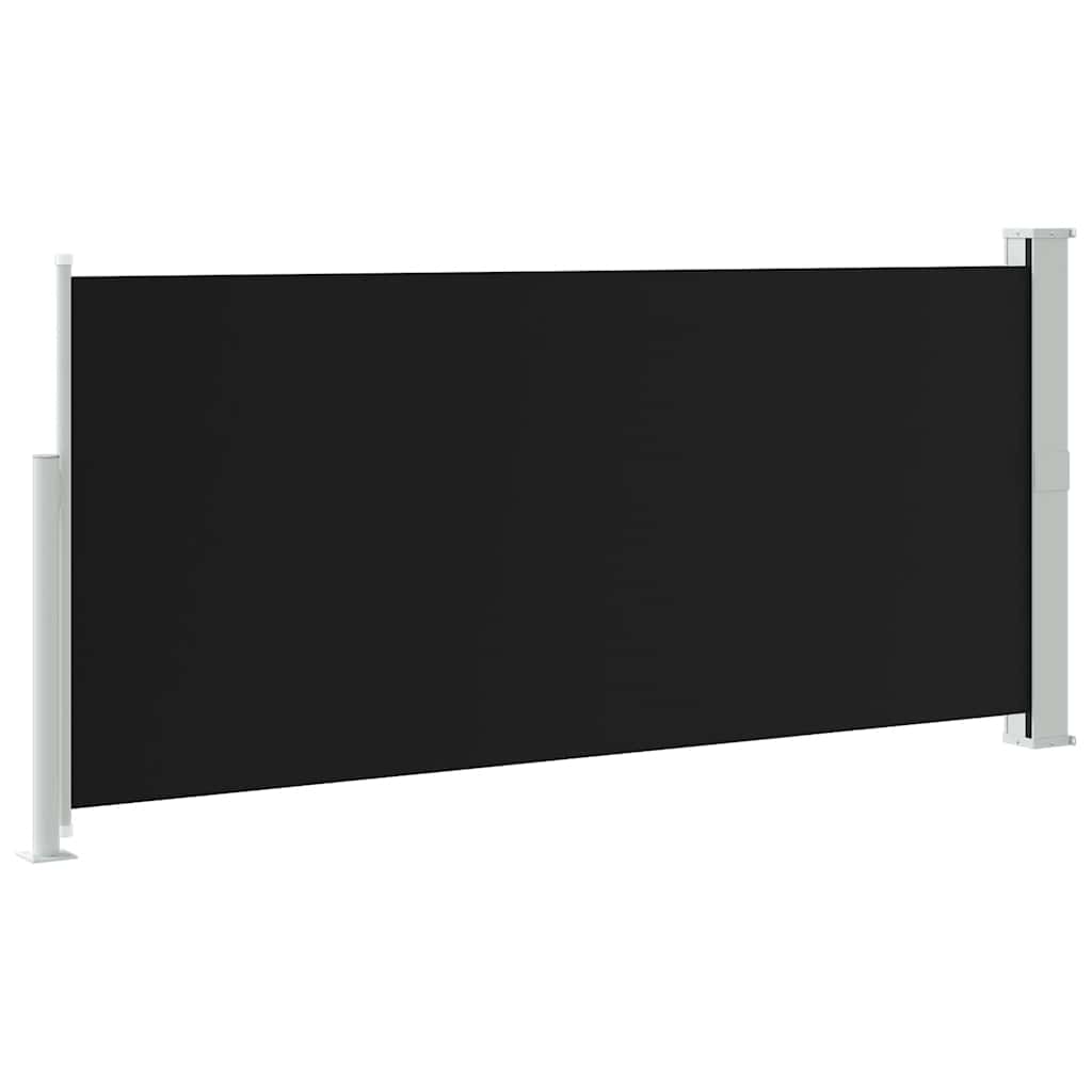 Uvlačiva bočna tenda 140 x 300 cm crna