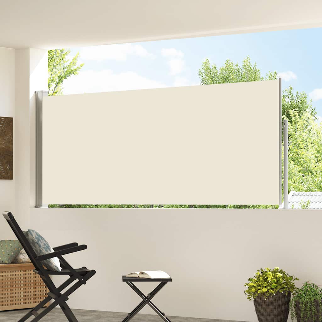Uvlačiva bočna tenda 120 x 300 cm krem