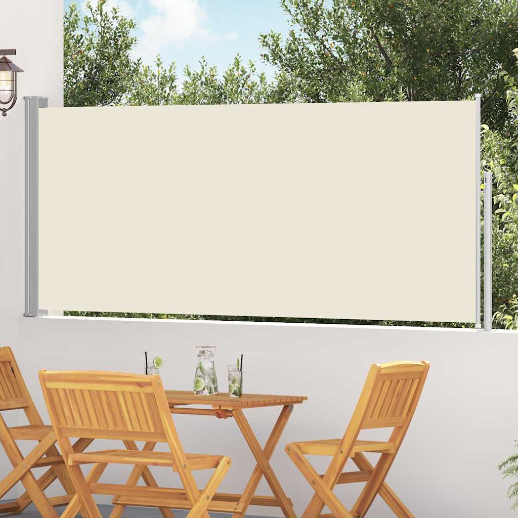 Uvlačiva bočna tenda 120 x 300 cm krem
