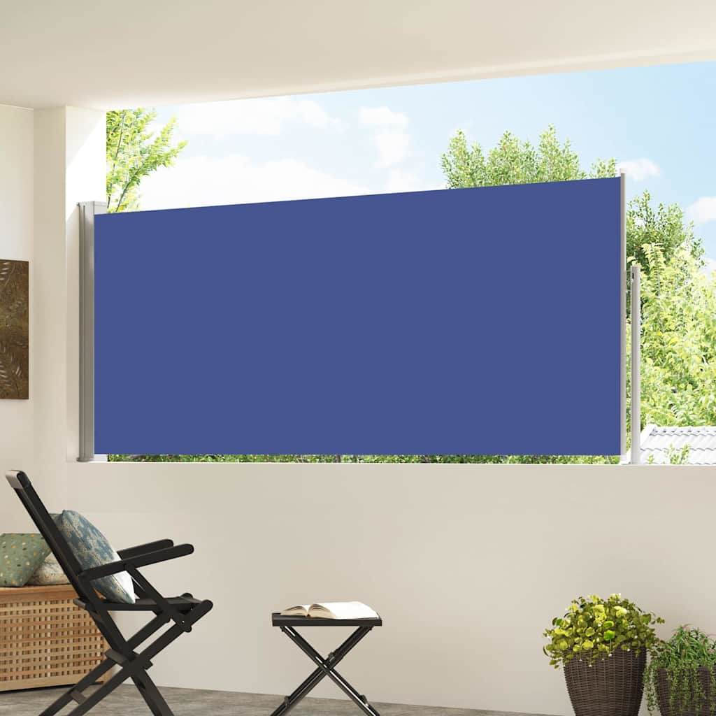 Uvlačiva bočna tenda 120 x 300 cm plava