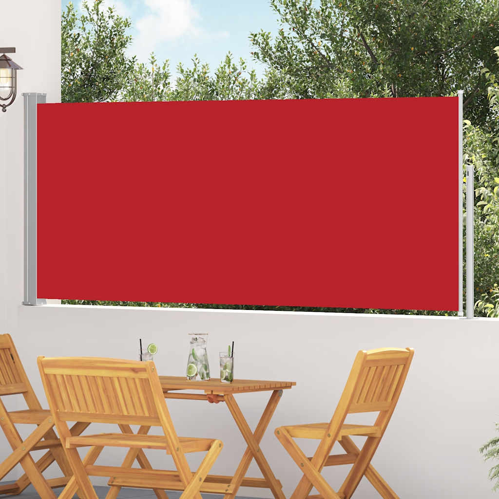 Uvlačiva bočna tenda 120 x 300 cm crvena