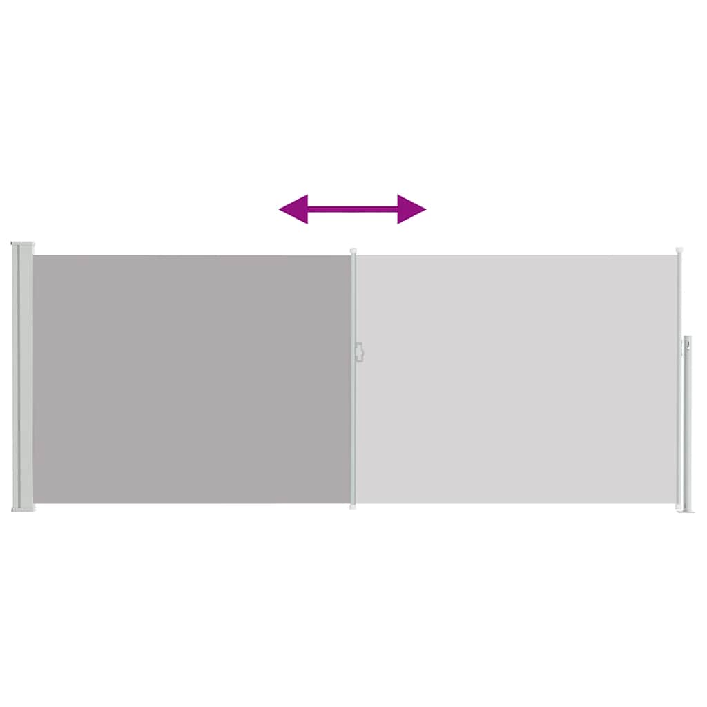 Uvlačiva bočna tenda 120 x 300 cm siva