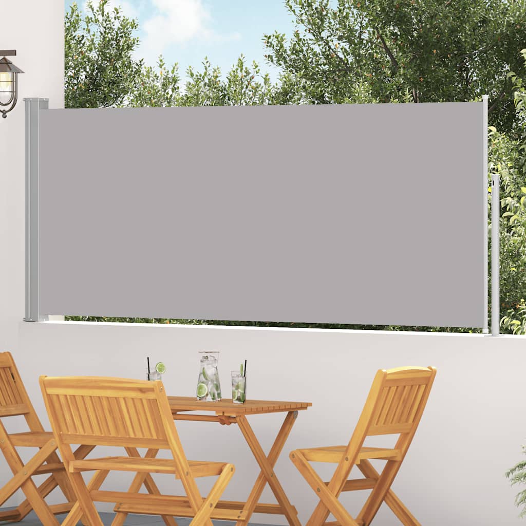 Uvlačiva bočna tenda 120 x 300 cm siva