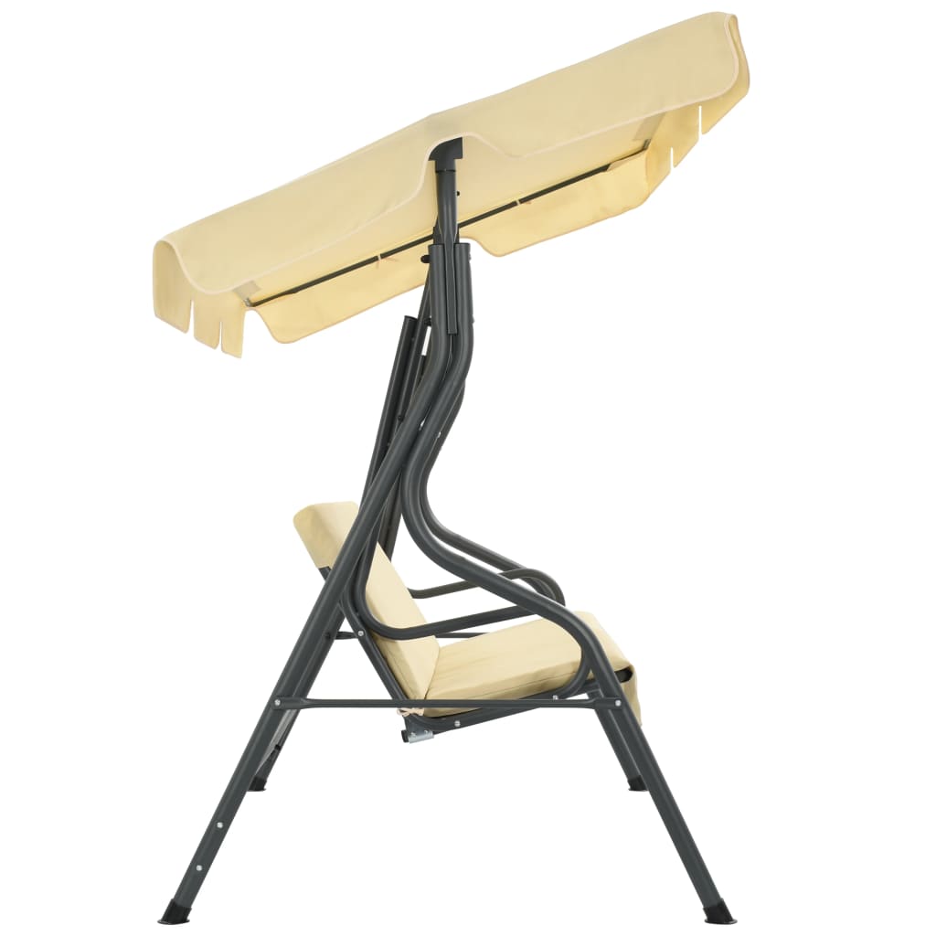 Vrtna ljuljačka krem bijela 170 x 110 x 153 cm