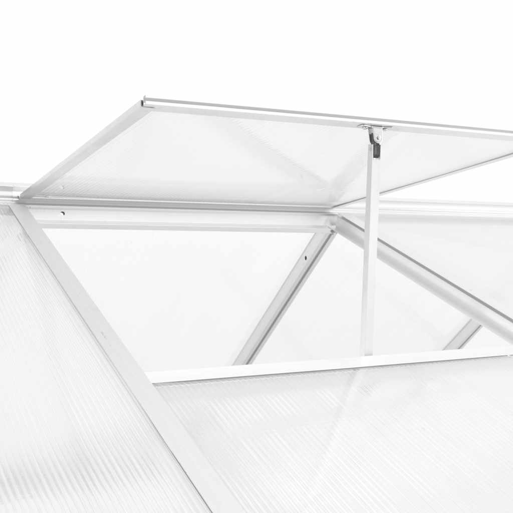 Staklenik od aluminija 421 x 190 x 195 cm 15,6 m³