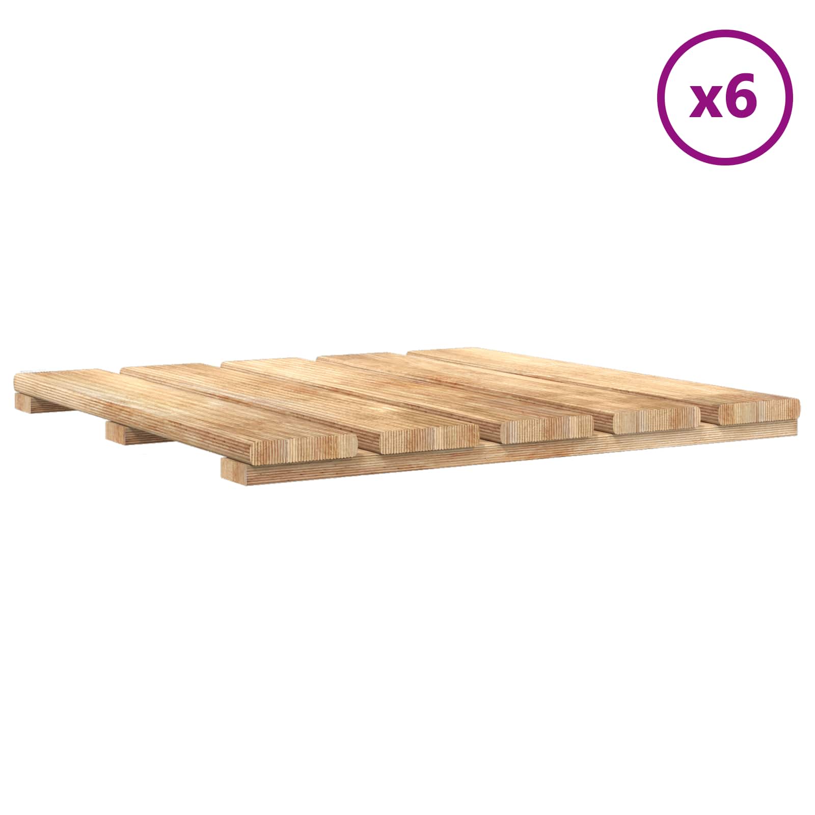 Pločice za decking 6 pcs Smeđa 50 x 50 cm