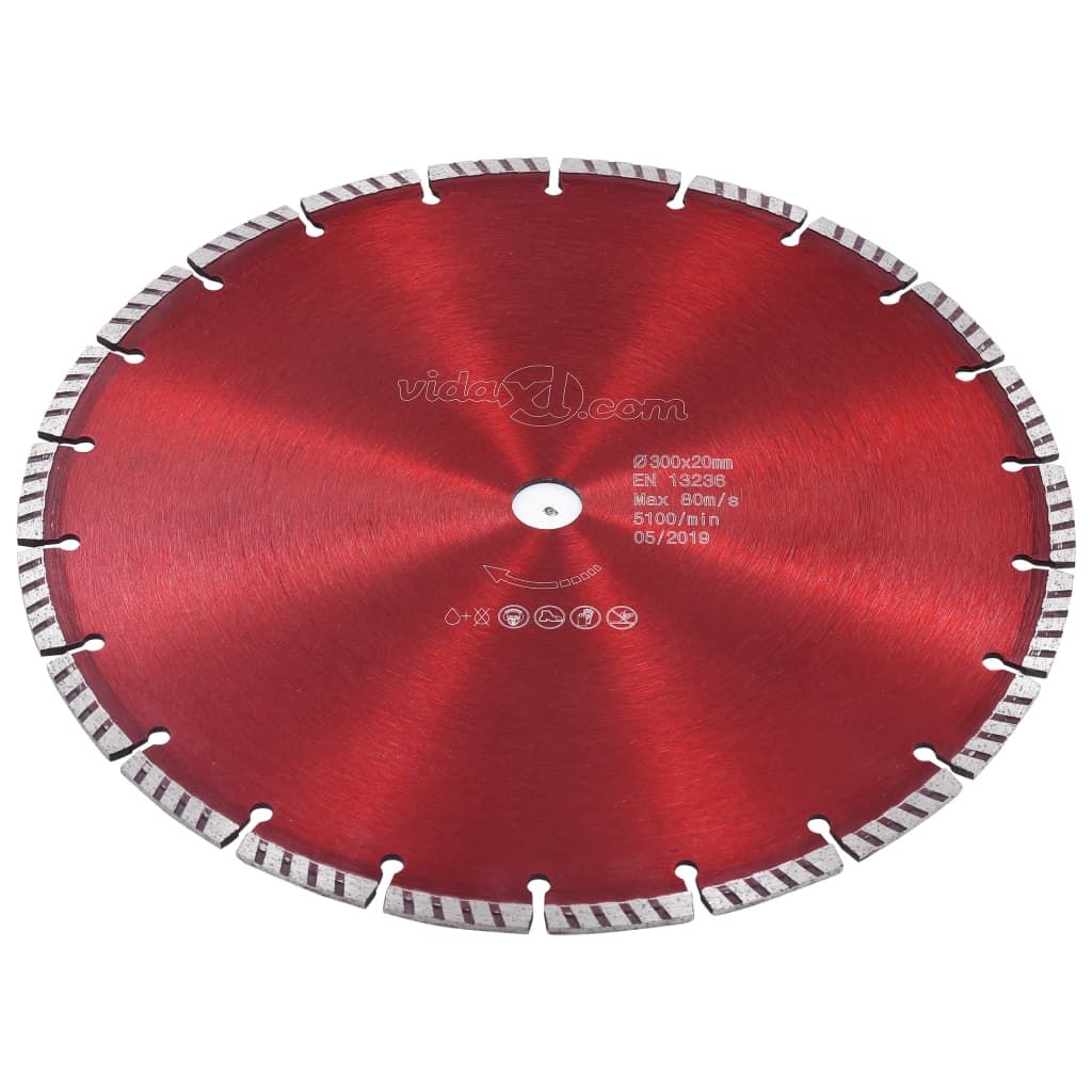 Dijamantni disk za rezanje s turbo segmentima čelični 300 mm