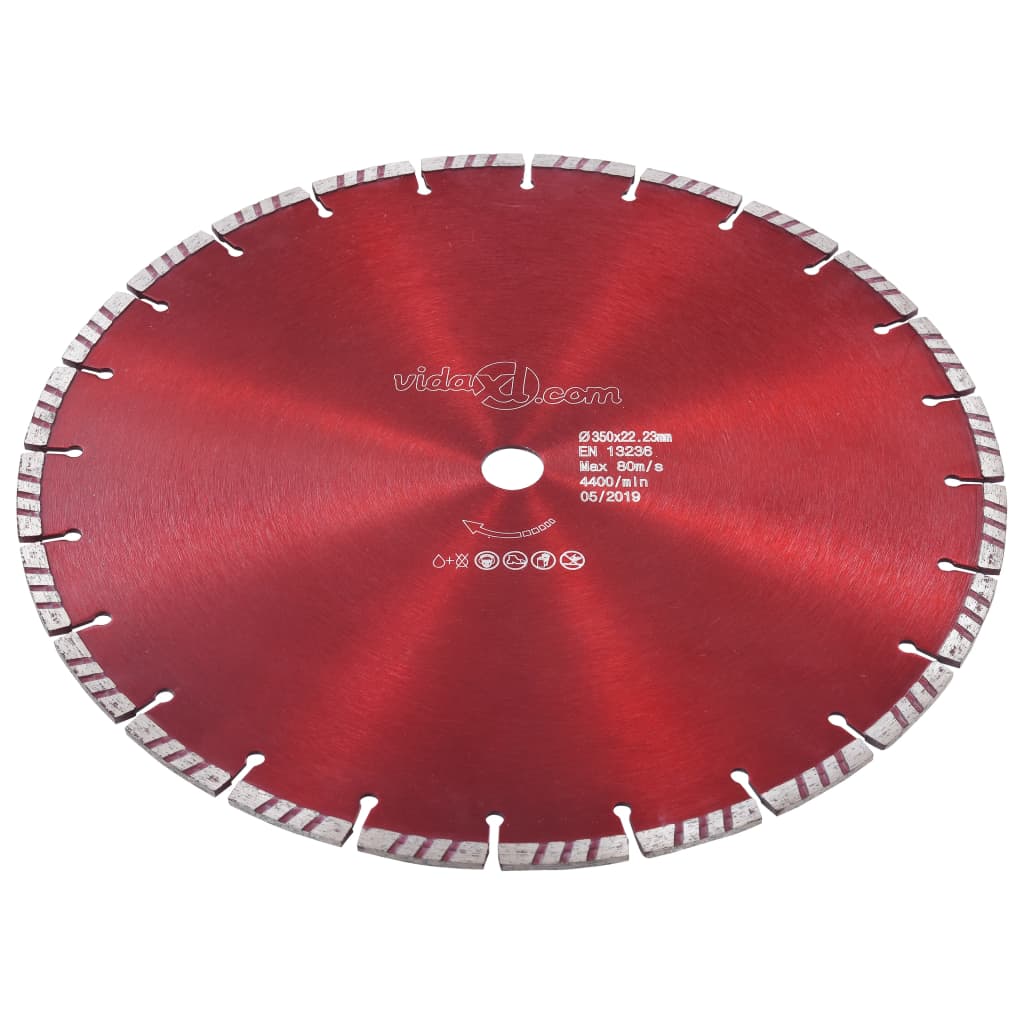 Dijamantni disk za rezanje s turbo segmentima čelični 350 mm