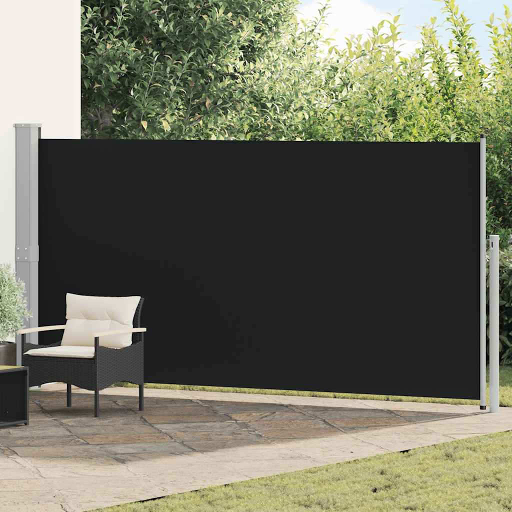 Uvlačiva bočna tenda 160 x 500 cm crna